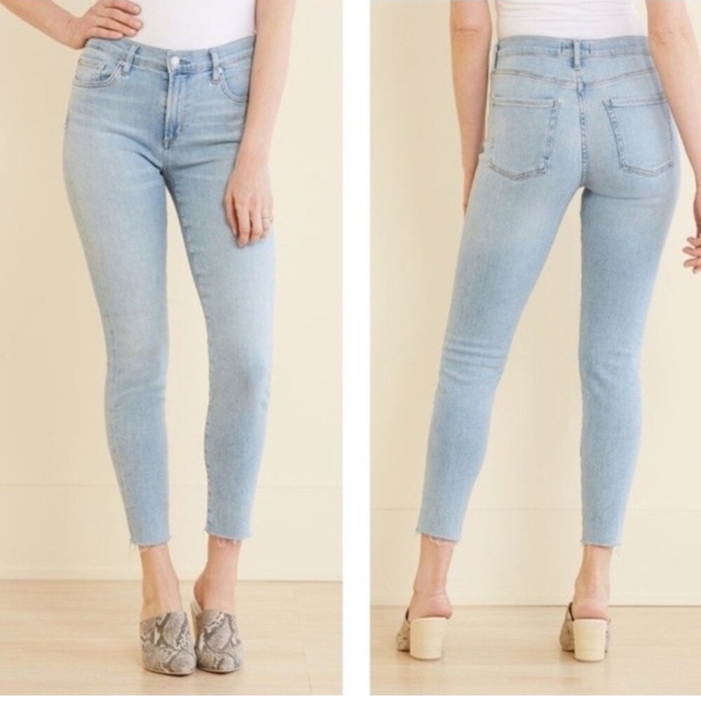 Agolde Sophie Raw Hem High Rise Crop Jeans 27
